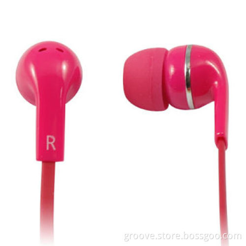 Flat Cable Earphones, Various Colors are Available, for Portable Media with Various Colors